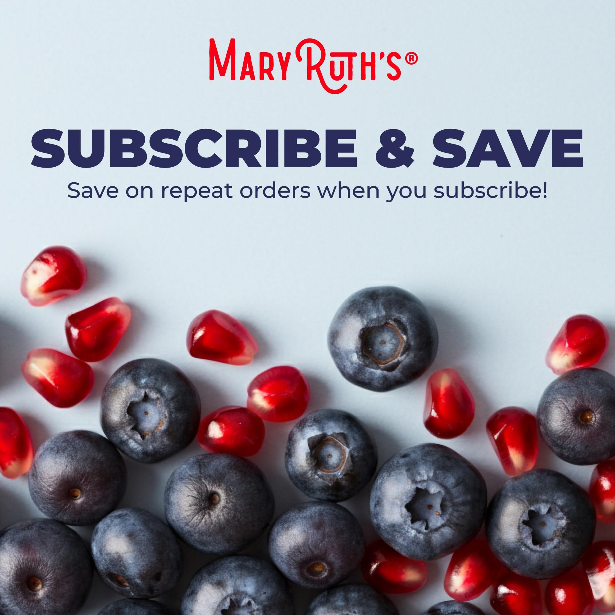 MARYRUTH'S ingredients flatlay showing plant complex and clean-label benefits