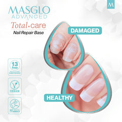 MASGLO nude sheen on fingertips illustrating subtle color and healthy shine