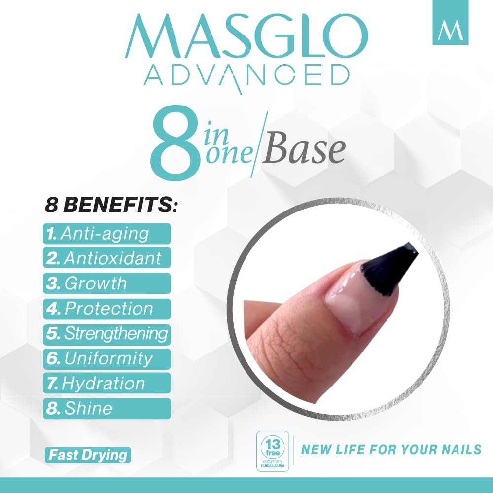 MASGLO brush stroke texture showing fast-drying clear finish and hydration
