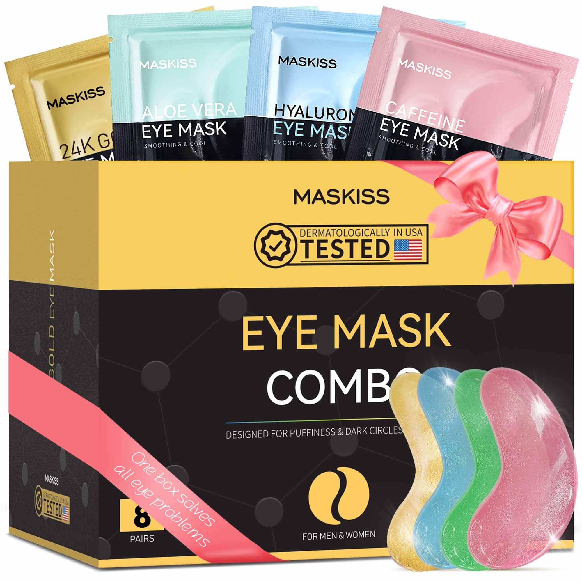 Maskiss front packaging showing set and 8 pairs, quick visible refresh