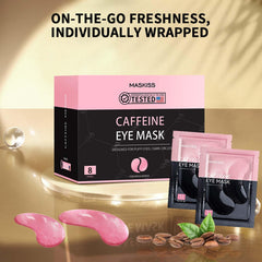 Maskiss used in evening routine by mirror, helps refresh tired eyes