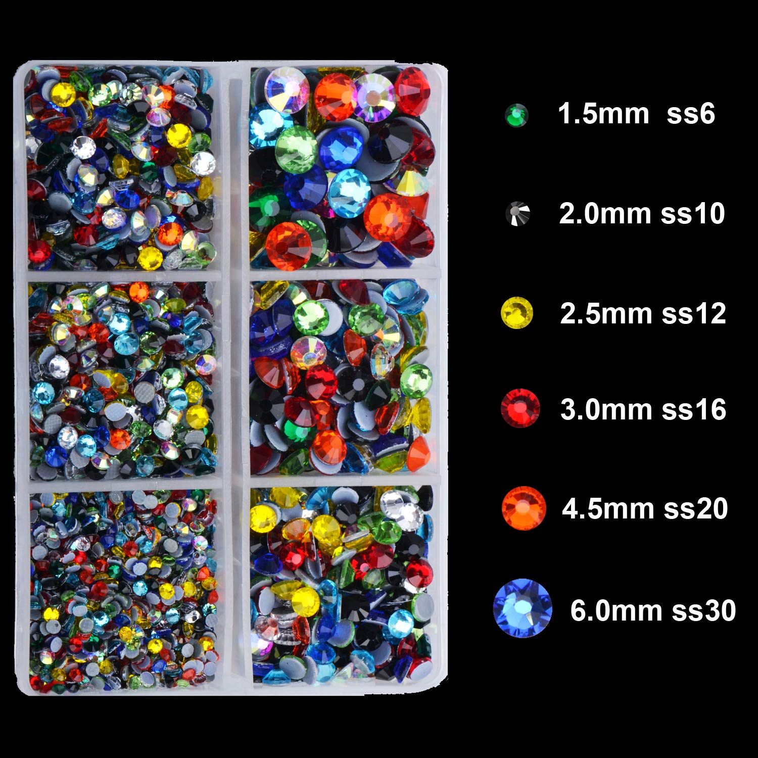 MASSIVE BEADS hotfix flatback underside showing heat-activated adhesive benefit