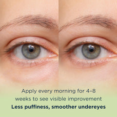 MATKAS under-eye cream layered under makeup for a smooth, non-greasy finish