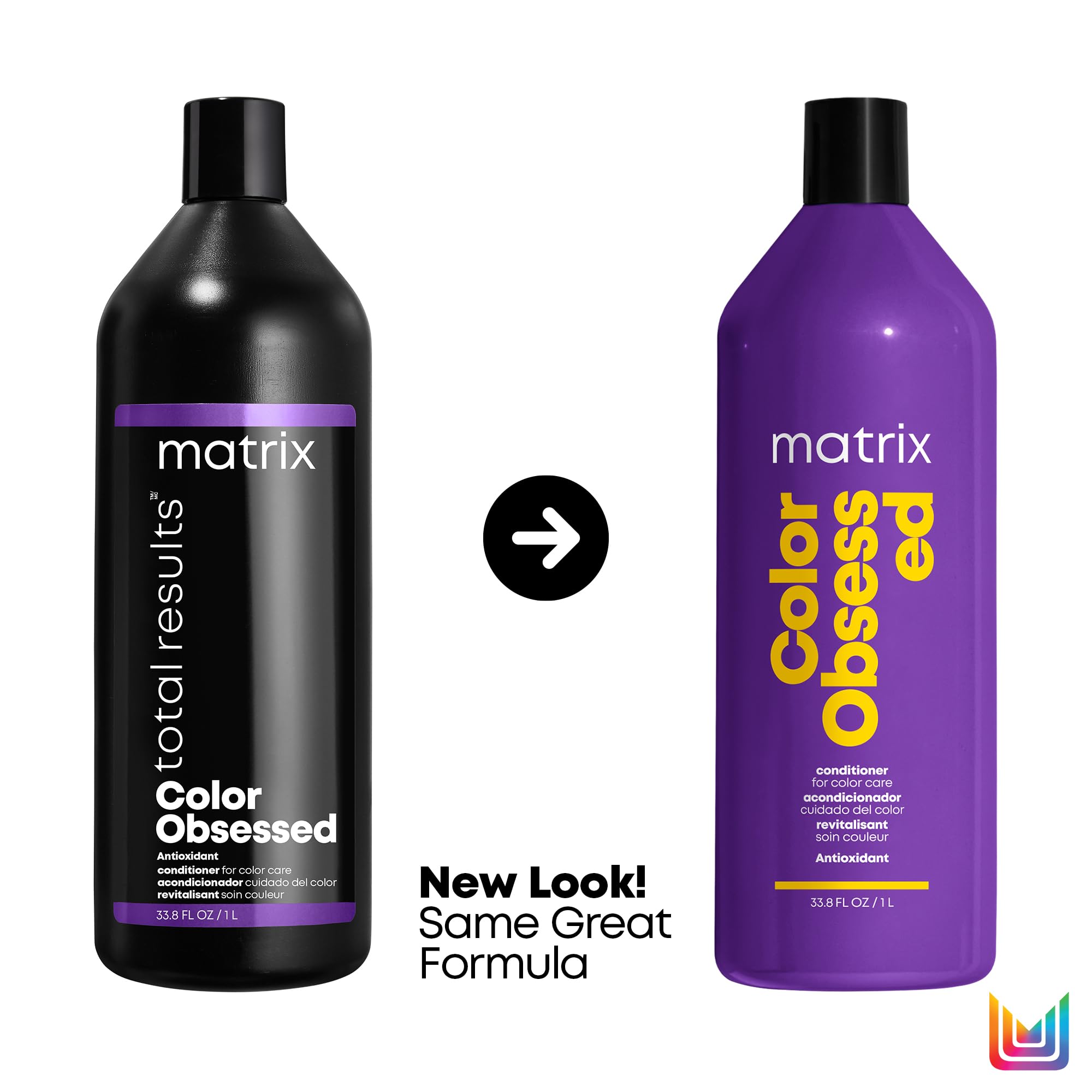 MATRIX pump top and label detail highlighting easy dispensing and professional packaging