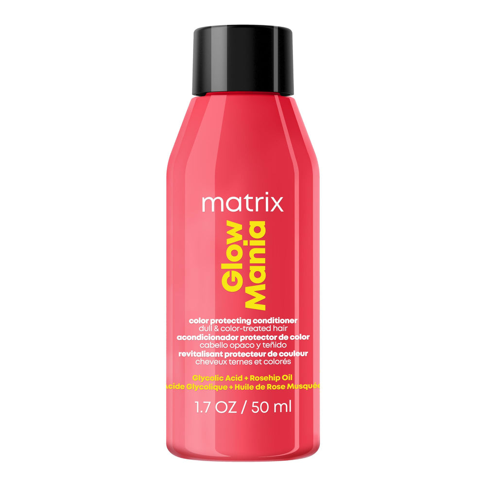 Matrix bottle front view showing branding and color-protecting promise