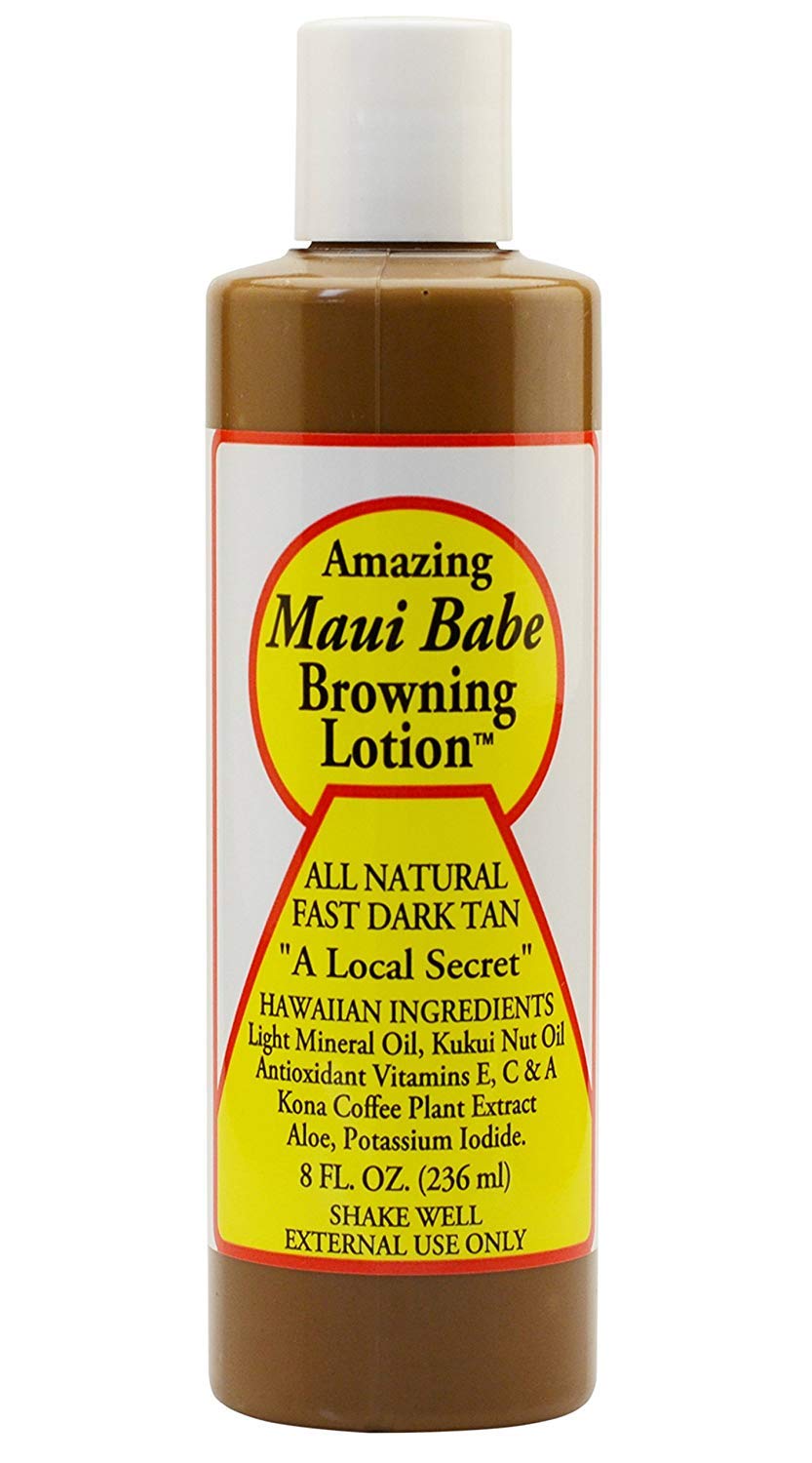 Maui Babe lotion texture closeup on skin showing creamy consistency for smooth application benefit