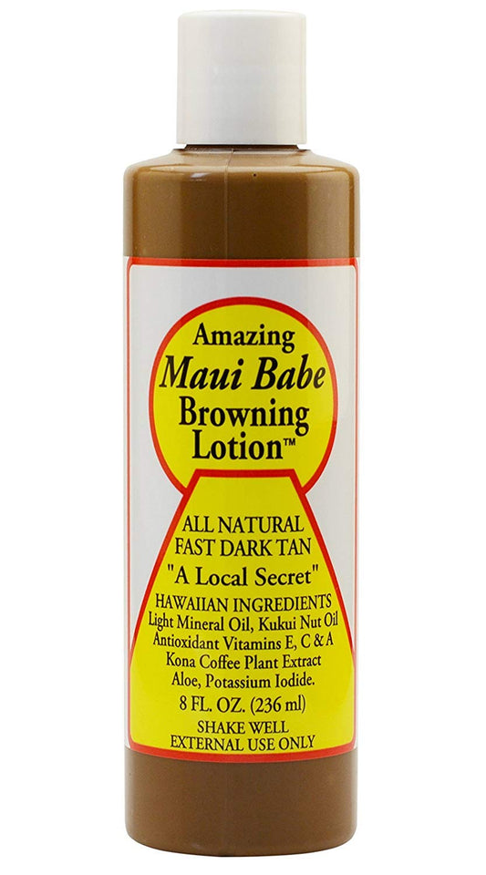 Maui Babe lotion texture closeup on skin showing creamy consistency for smooth application benefit