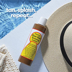 Maui Babe lotion texture swirl showing smooth consistency for even spread