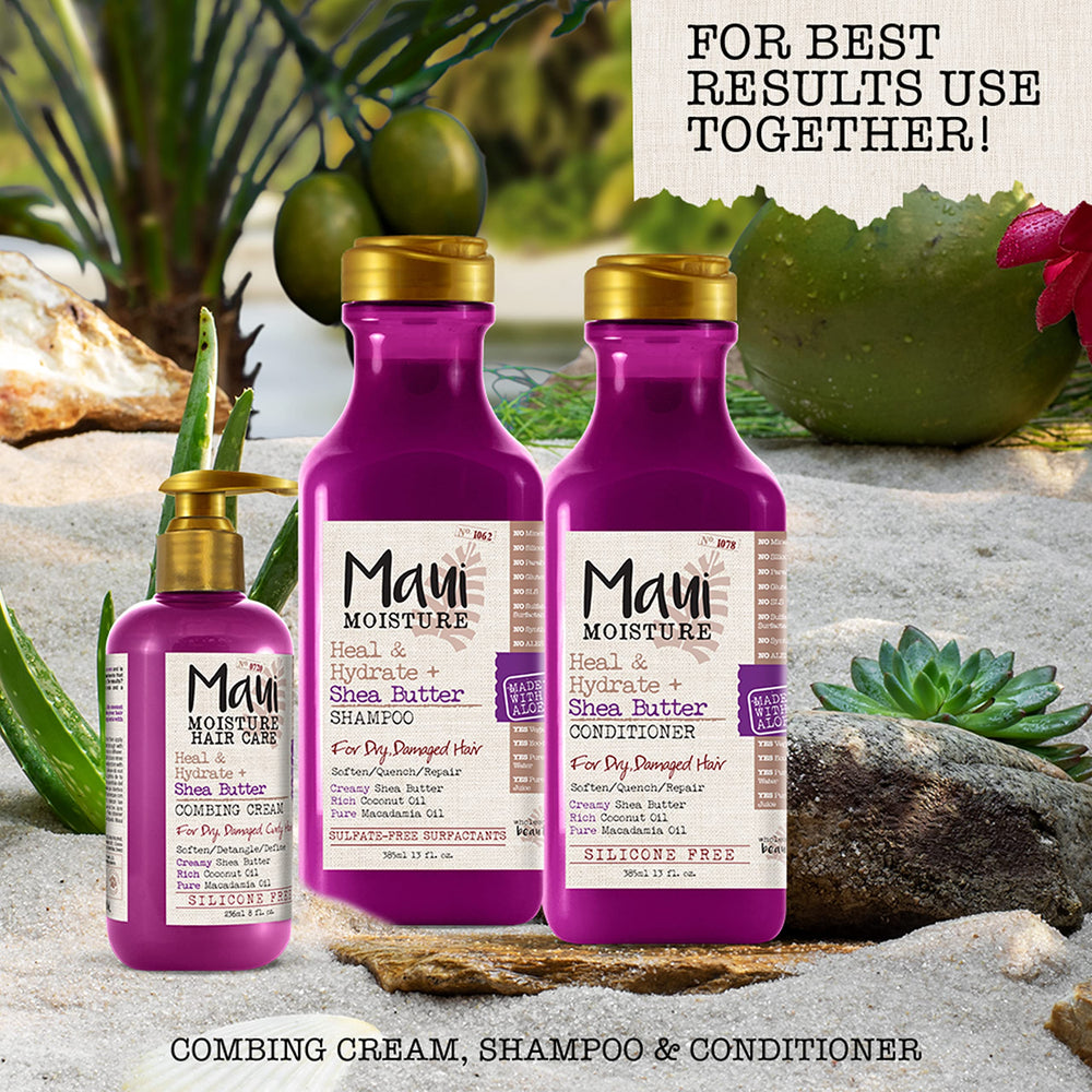 Maui Moisture before and after curls showing improved definition and softness