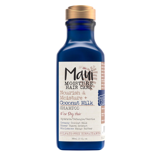 Maui Moisture front bottle packaging showing product benefits and 13 fl oz size