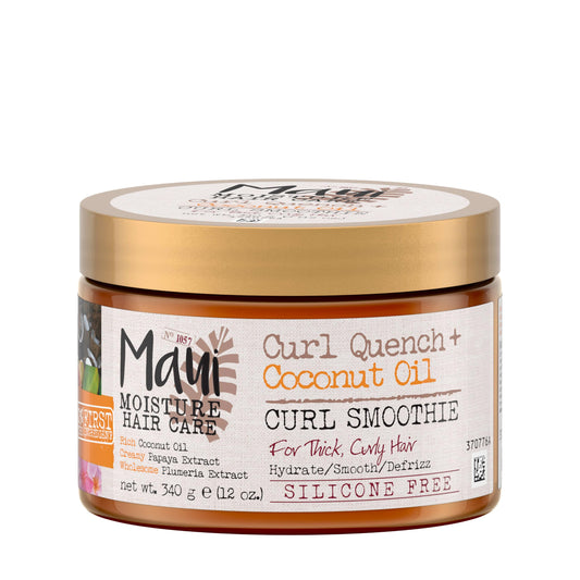 Maui Moisture jar front view showing product and clear labeling benefits