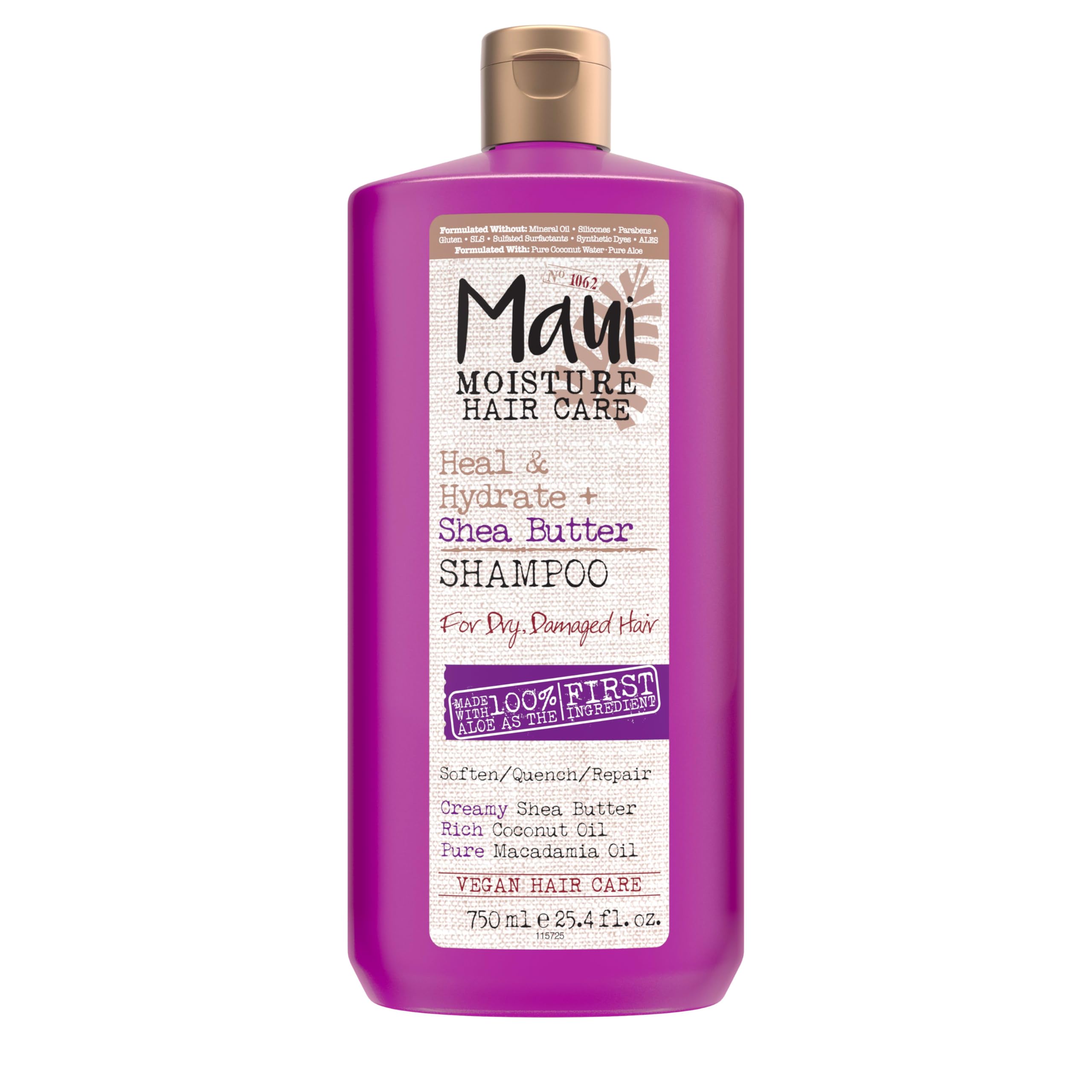 Maui Moisture front bottle showing product and benefits