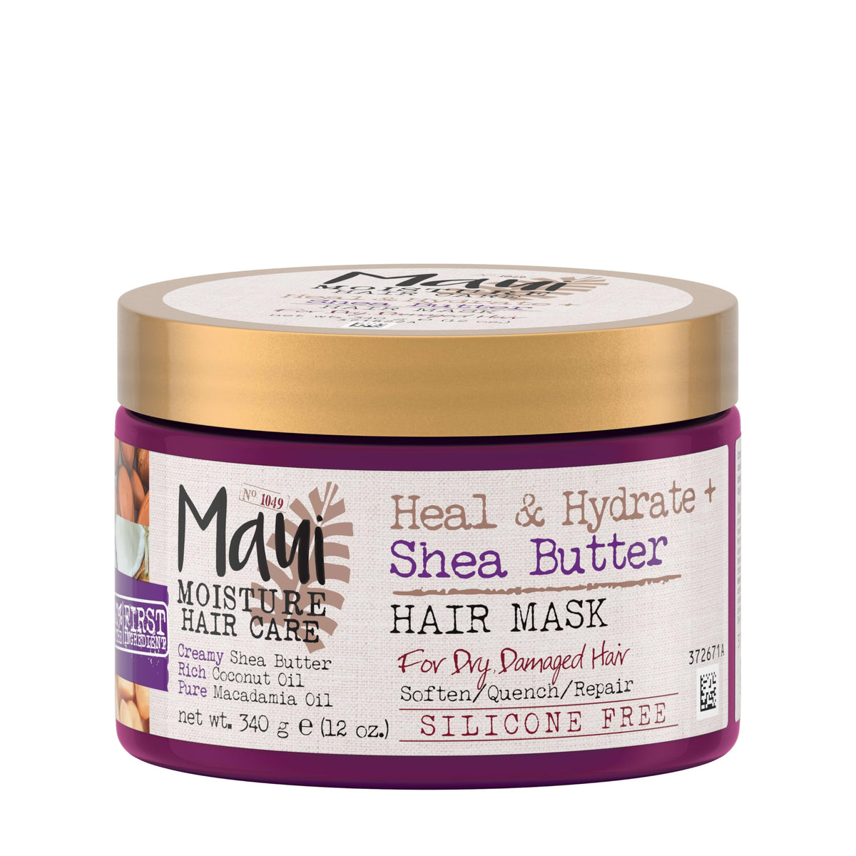 Maui Moisture front jar showing product branding and packaging benefit clarity