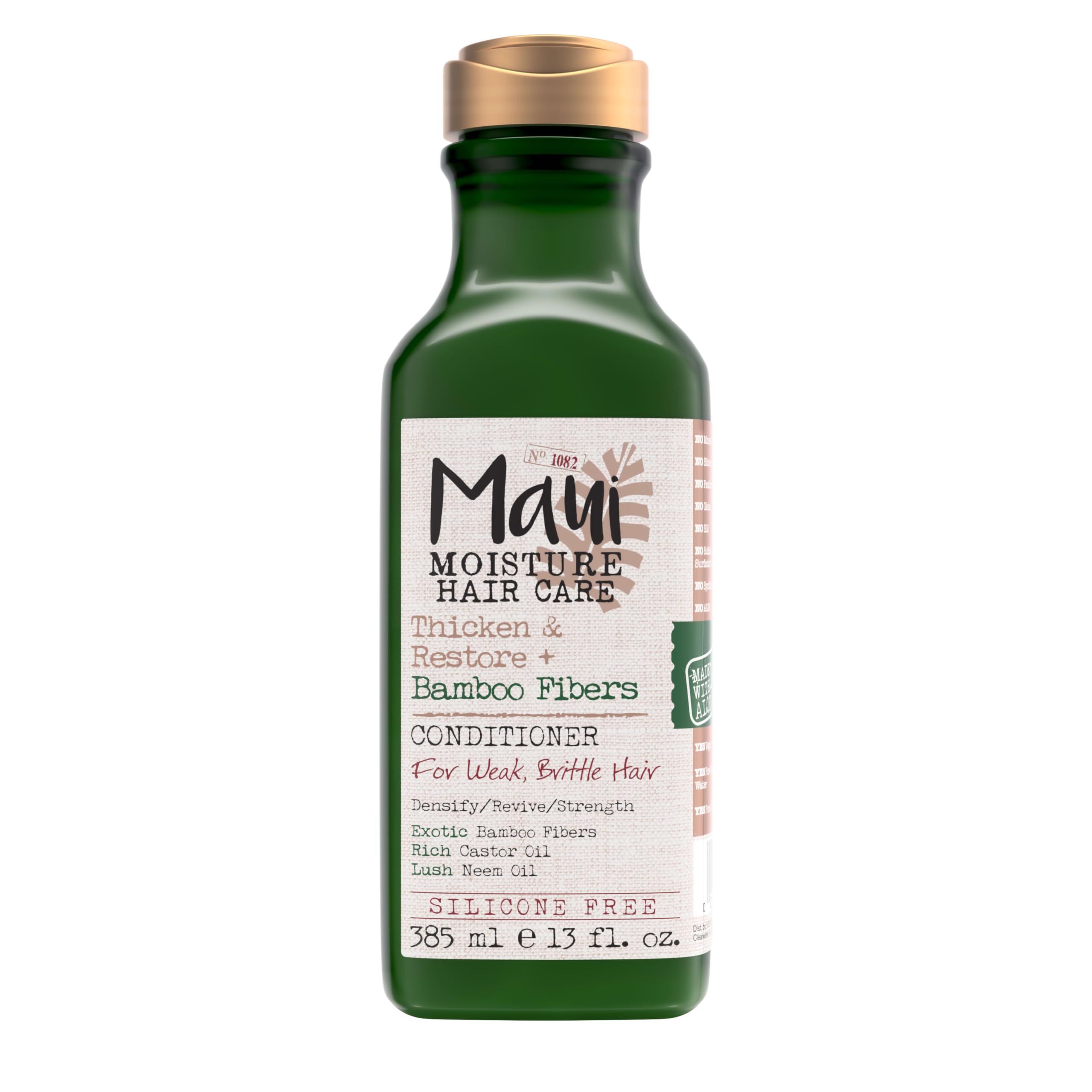 Maui Moisture front bottle showing product and benefits