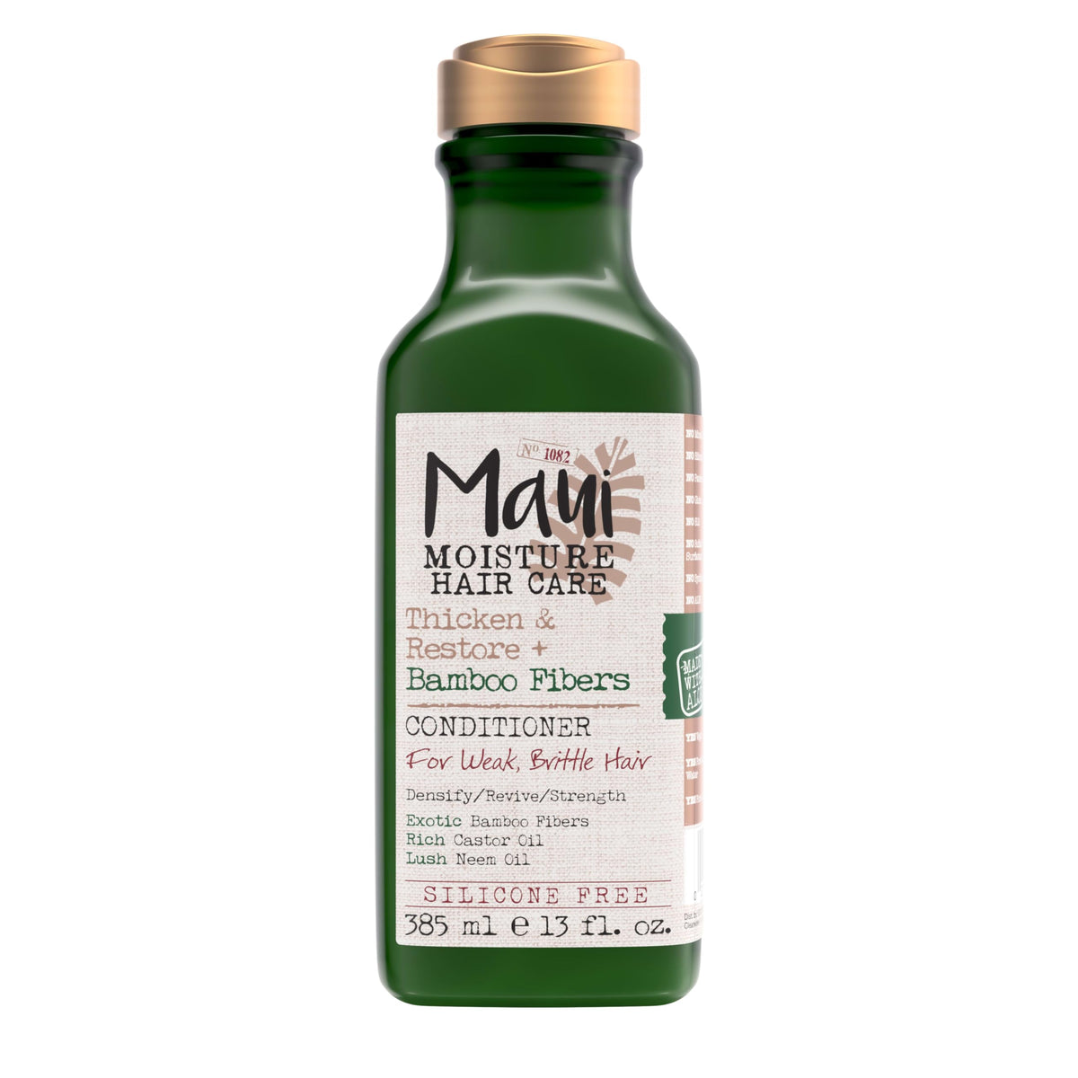 Maui Moisture front bottle showing product and benefits