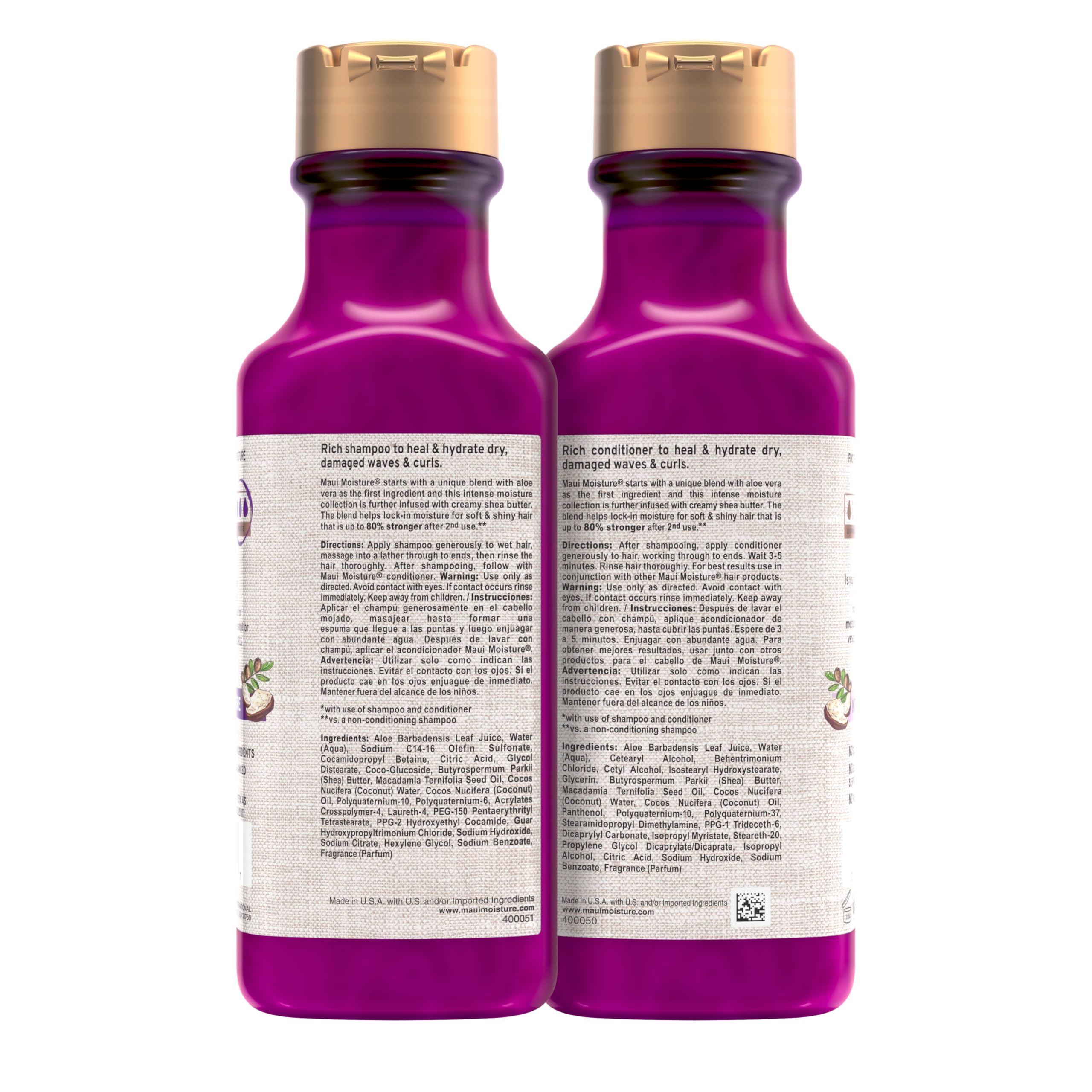 Maui Moisture in-shower use on curly hair for easier detangling