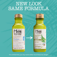 Maui Moisture back label close-up listing ingredients and usage directions