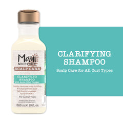 Maui Moisture shampoo on bathroom shelf conveying refreshing routine benefit