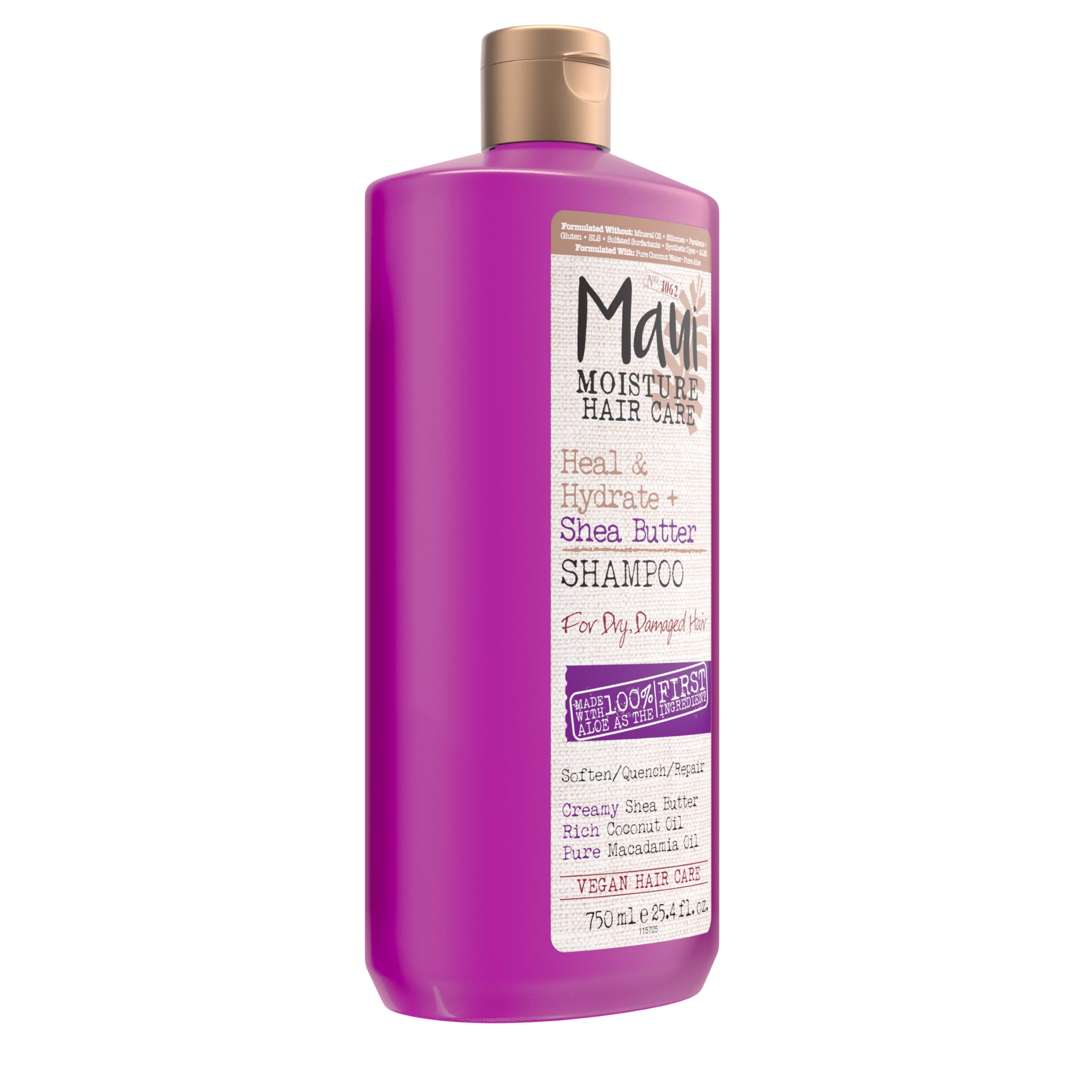 Maui Moisture shampoo in hand applying to wet curly hair for manageability