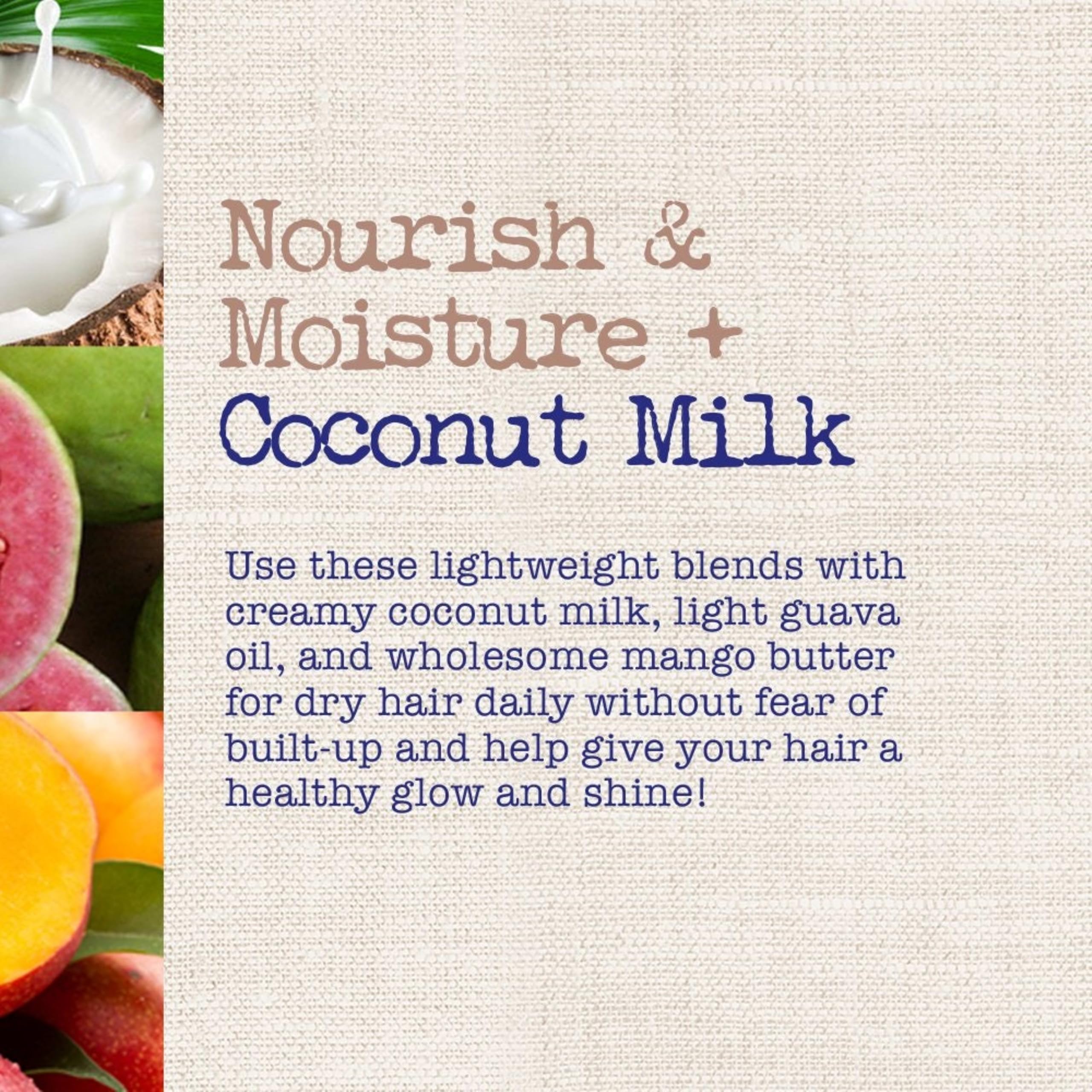 Maui Moisture creamy shampoo texture in hand demonstrating lightweight hydration
