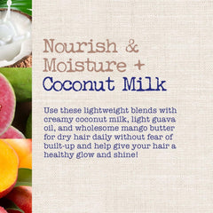 Maui Moisture creamy shampoo texture in hand demonstrating lightweight hydration