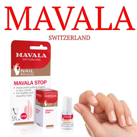 MAVALA brush applying clear coat to nail demonstrating easy application benefit