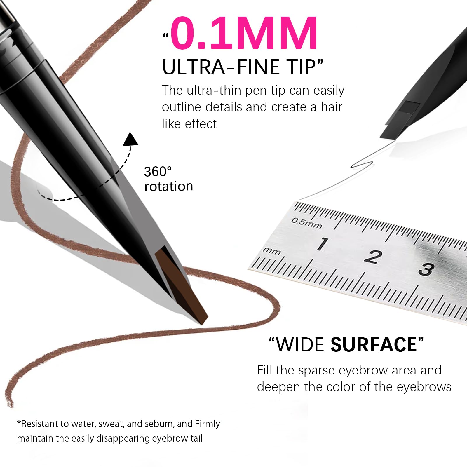 MAVENI Browcharm spoolie detail smoothing blended brows for natural finish and grooming control