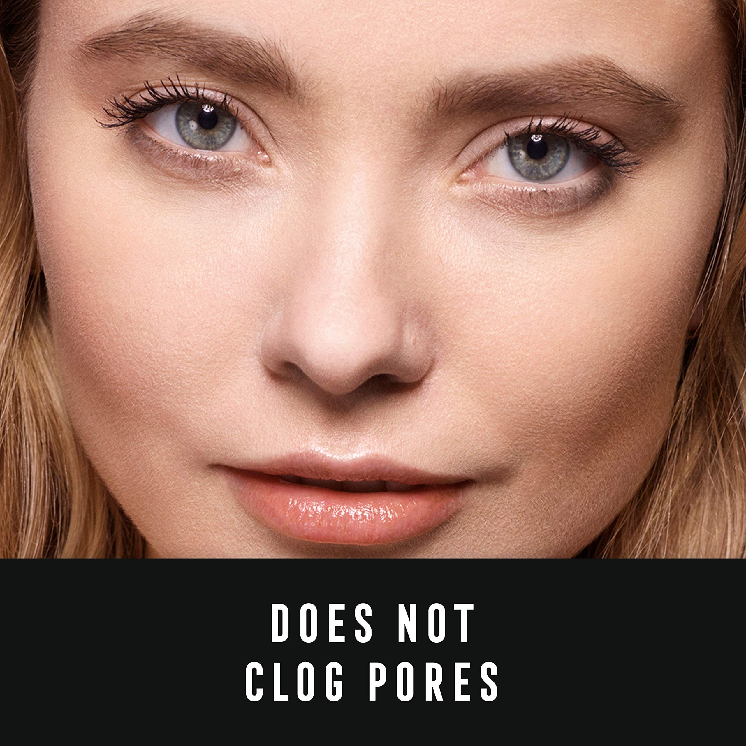 Max Factor application with compact mirror showing on-the-go touch-up practicality