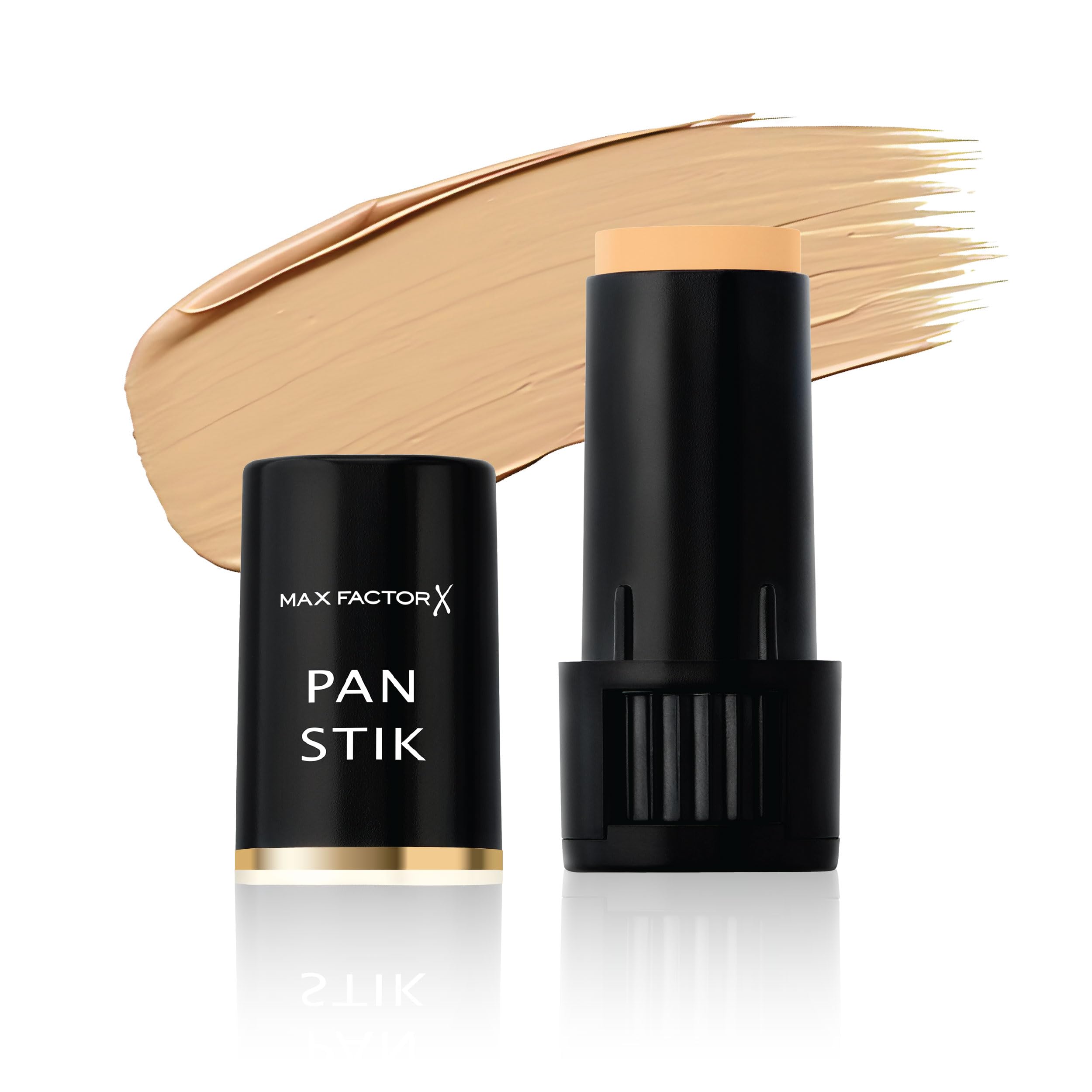 Max Factor front packaging showing twist-up stick and shade for quick coverage