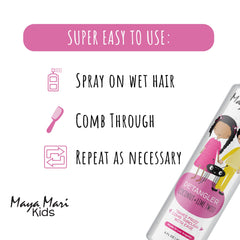MAYA MARI before and after combing showing reduced knots
