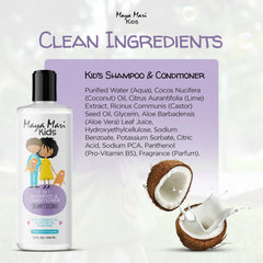 MAYA MARI bottle beside lime and coconut highlighting natural ingredients