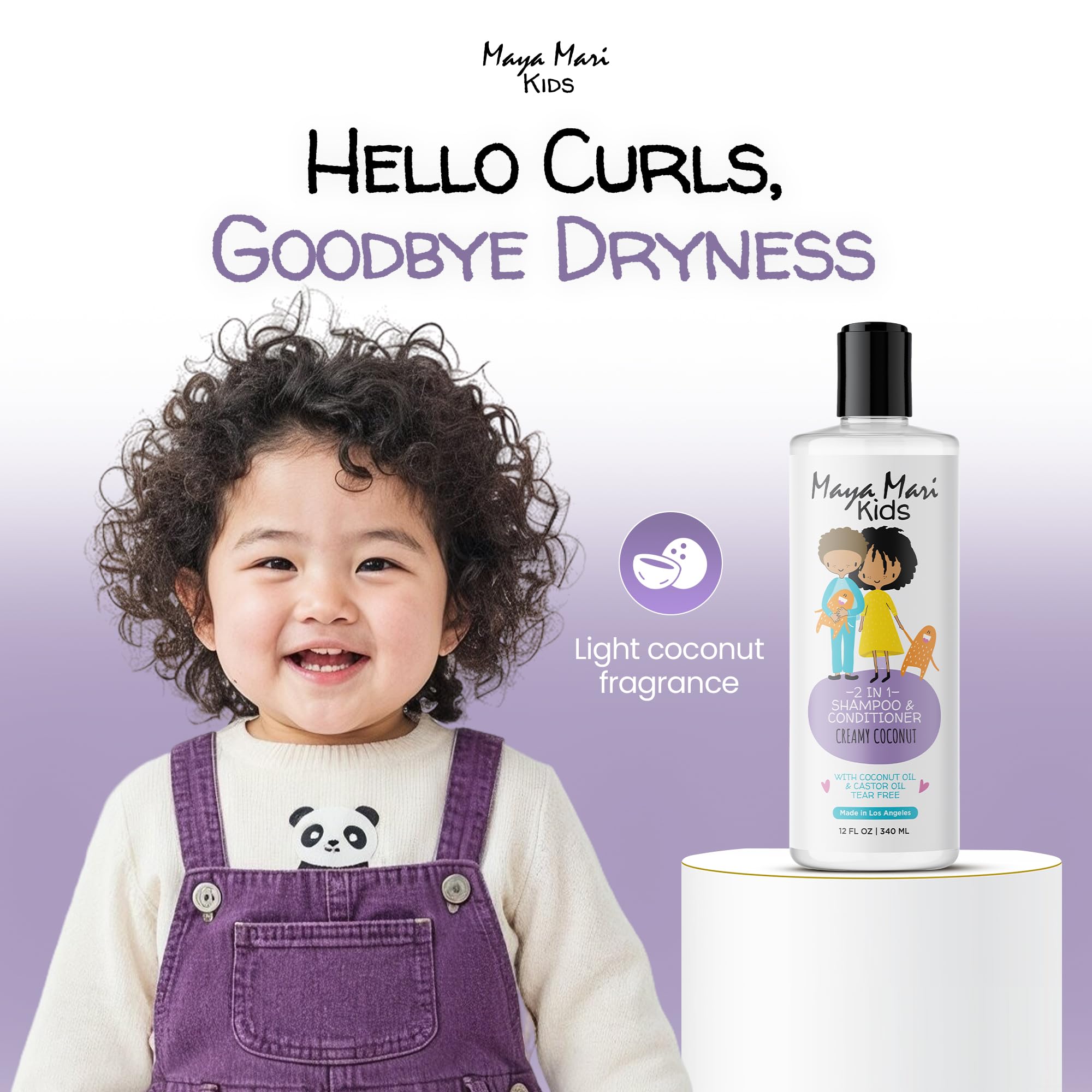 MAYA MARI baby in bath using product with calm tear-free benefit