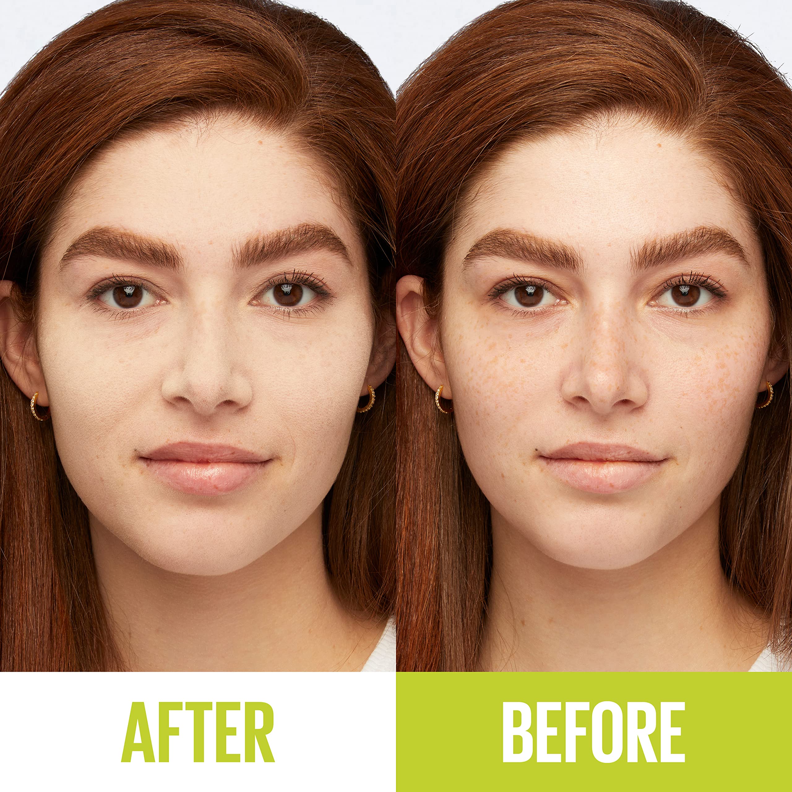 Maybelline application with kabuki brush demonstrating buildable coverage