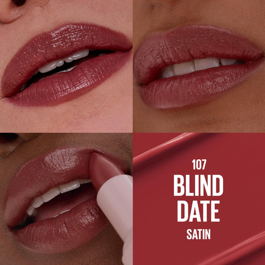 MAYBELLINE Blind Date angled bullet highlighting lip-hugging shape for precise application benefit