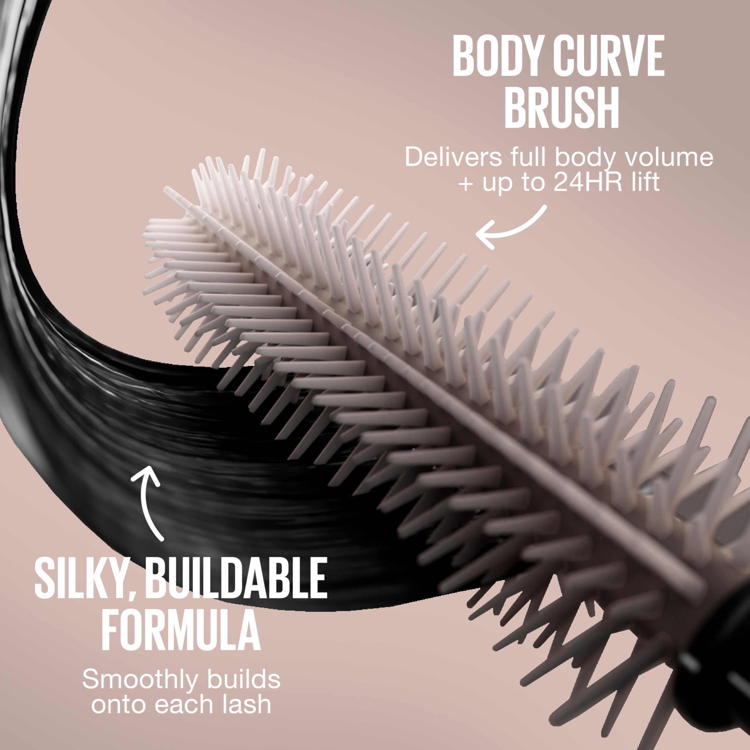 Maybelline wand held between fingers to show size and ease of use