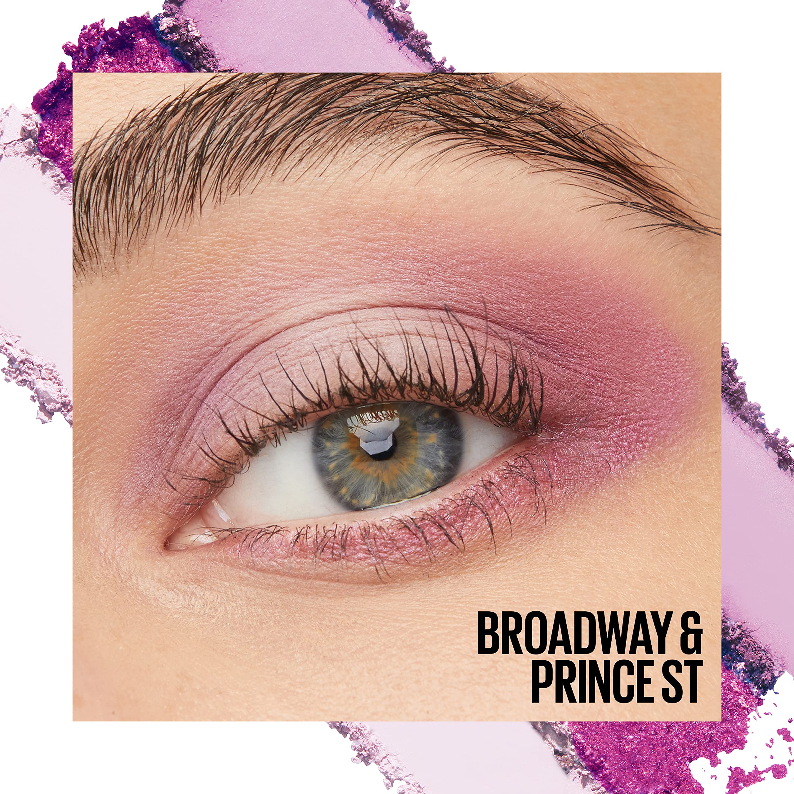 MAYBELLINE Broadway & Prince St stacked with other palettes to show collection versatility