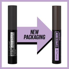 Maybelline Brow Fast Sculpt pigmented gel swipe showing buildable color and texture