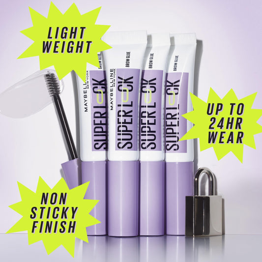 Maybelline Brow Glue brush and applicator detail for precise shaping