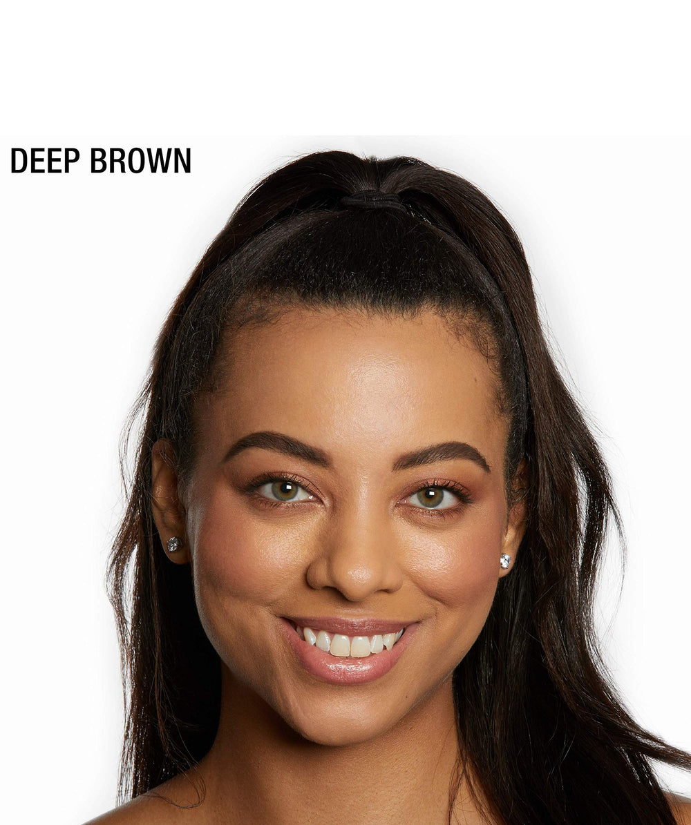 Maybelline pomade application demo on model creating sculpted brows quickly and cleanly
