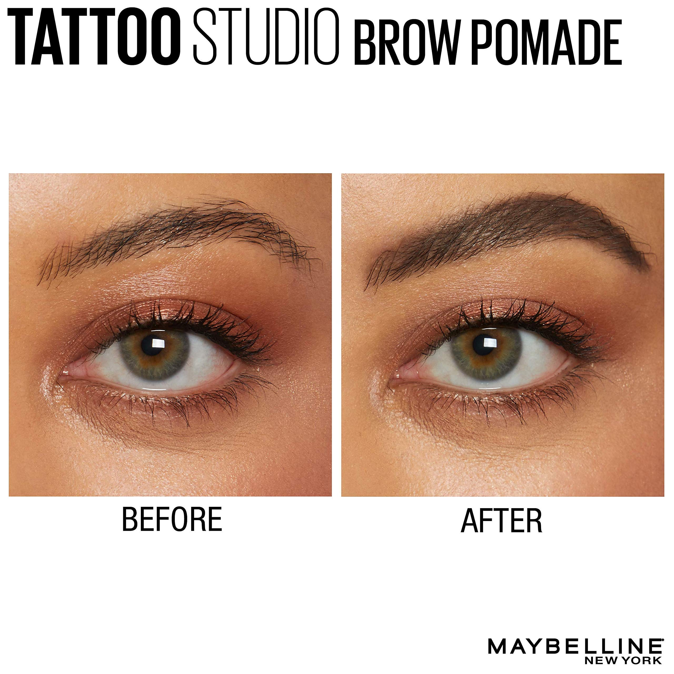 Maybelline pomade texture swatch on skin showing creamy matte formula for buildable coverage
