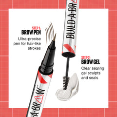 MAYBELLINE before and after brows showing fuller natural-looking result