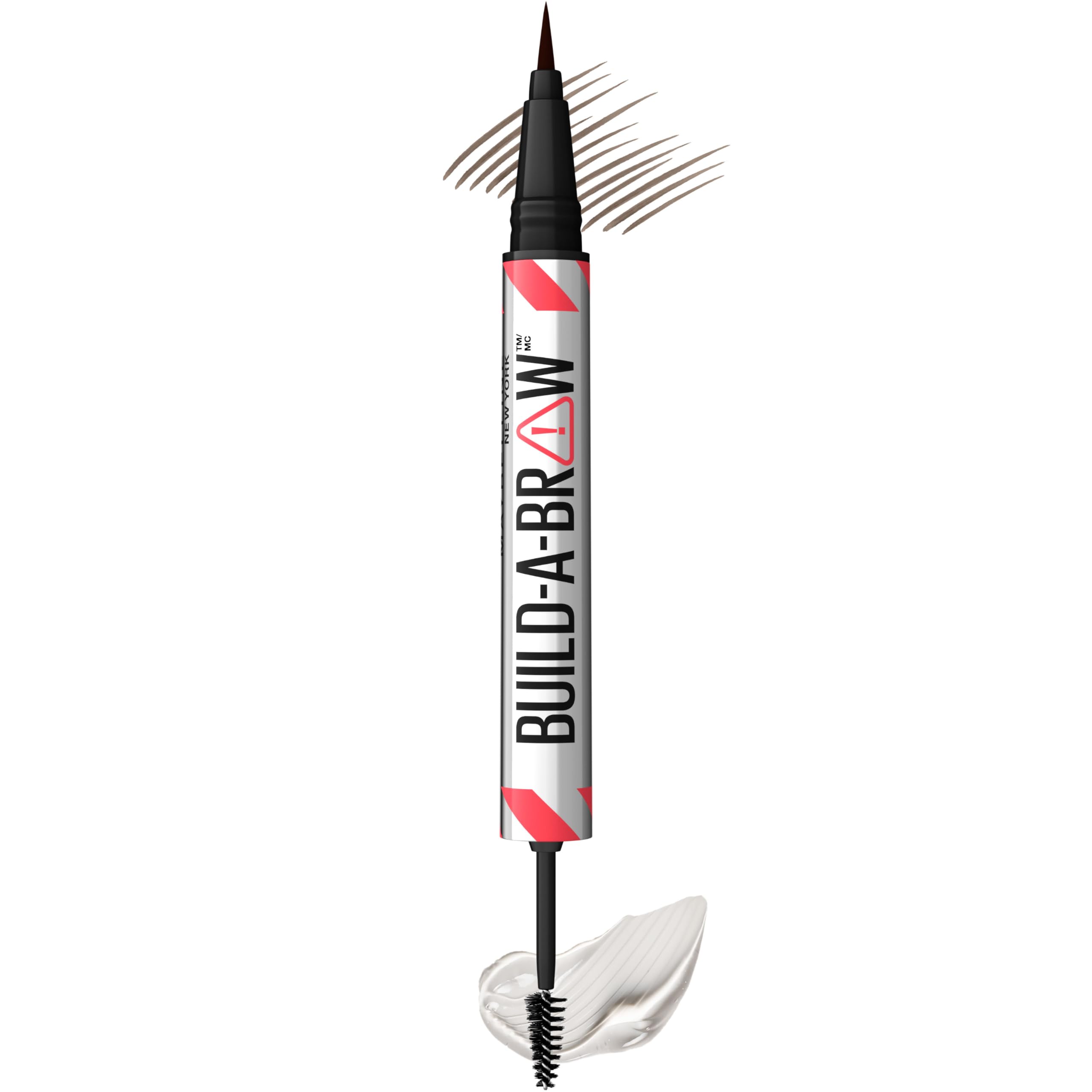 Maybelline Build-A-Brow front packaging showing product and shade benefits