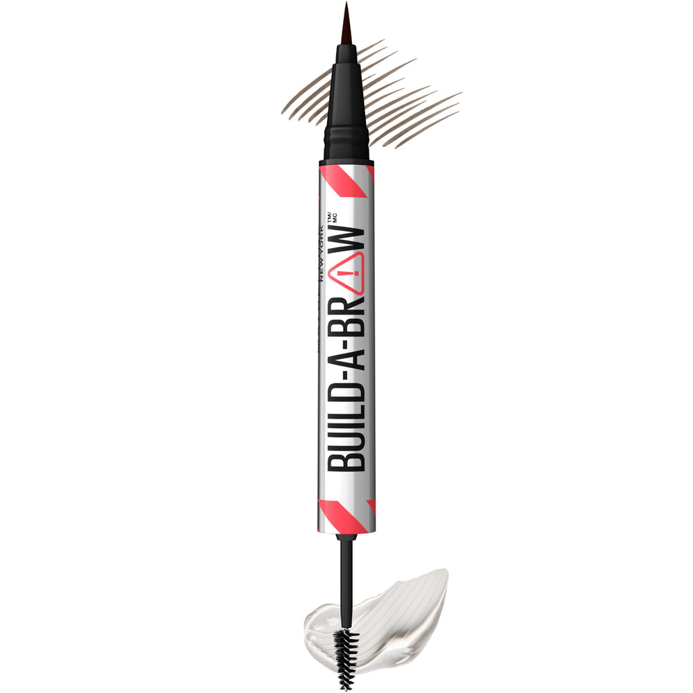 Maybelline Build-A-Brow front packaging showing product and shade benefits