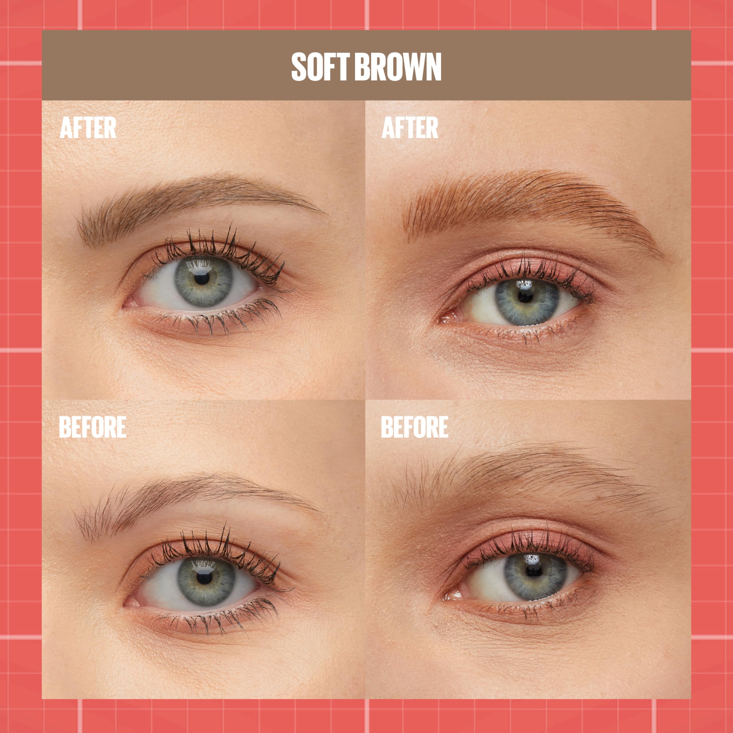 Maybelline brow pen in use filling sparse brow for natural fullness