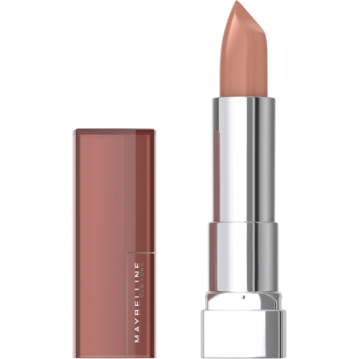 Maybelline lipstick bullet front showing Truffle Tease for versatile nude look