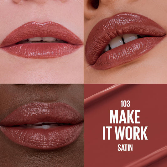 MAYBELLINE contoured bullet close-up for precise lip shaping benefit