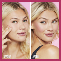 Maybelline applying product with fingers showing quick blend benefit