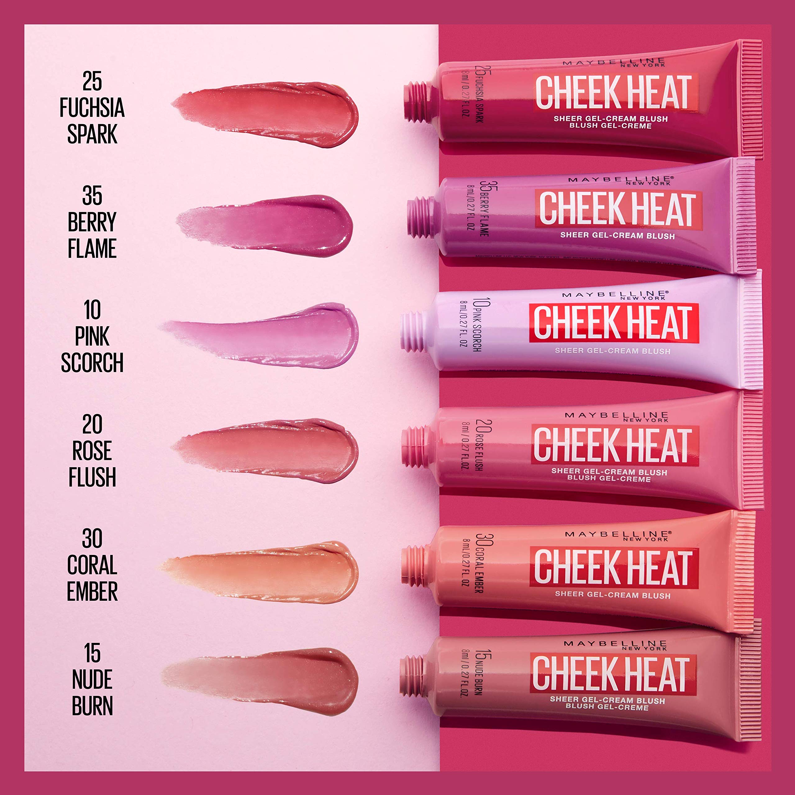 Maybelline swatch on arm showing buildable rosy pigment benefit