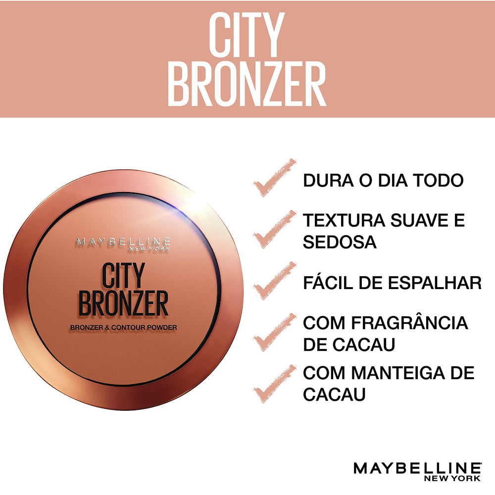 MAYBELLINE demonstration of contour placement providing natural dimension on cheeks