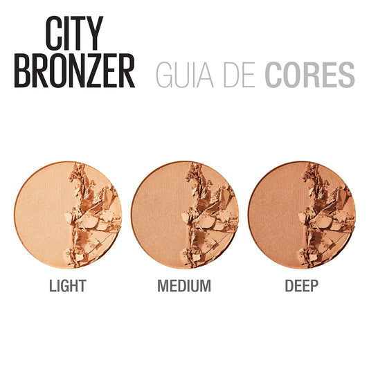 MAYBELLINE open pan revealing two complementary shades for bronze and contour versatility